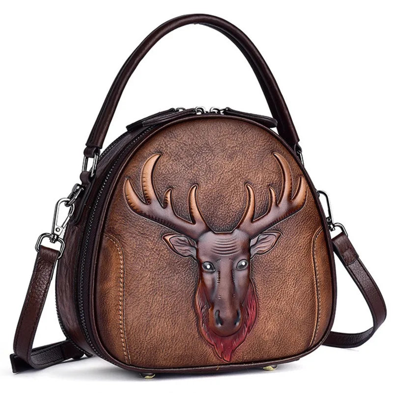 Merry's Retro, Vintage, Genuine Leather, Trendy, Stylish, Handmade, Small, Shoulder Bag