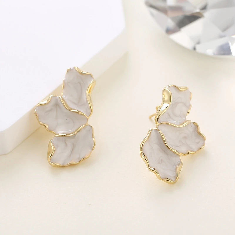 Catherine's Stylish, Petal Design, Colorful, Stud, Earrings