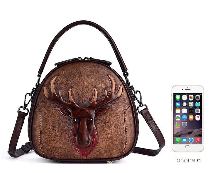 Merry's Retro, Vintage, Genuine Leather, Trendy, Stylish, Handmade, Small, Shoulder Bag