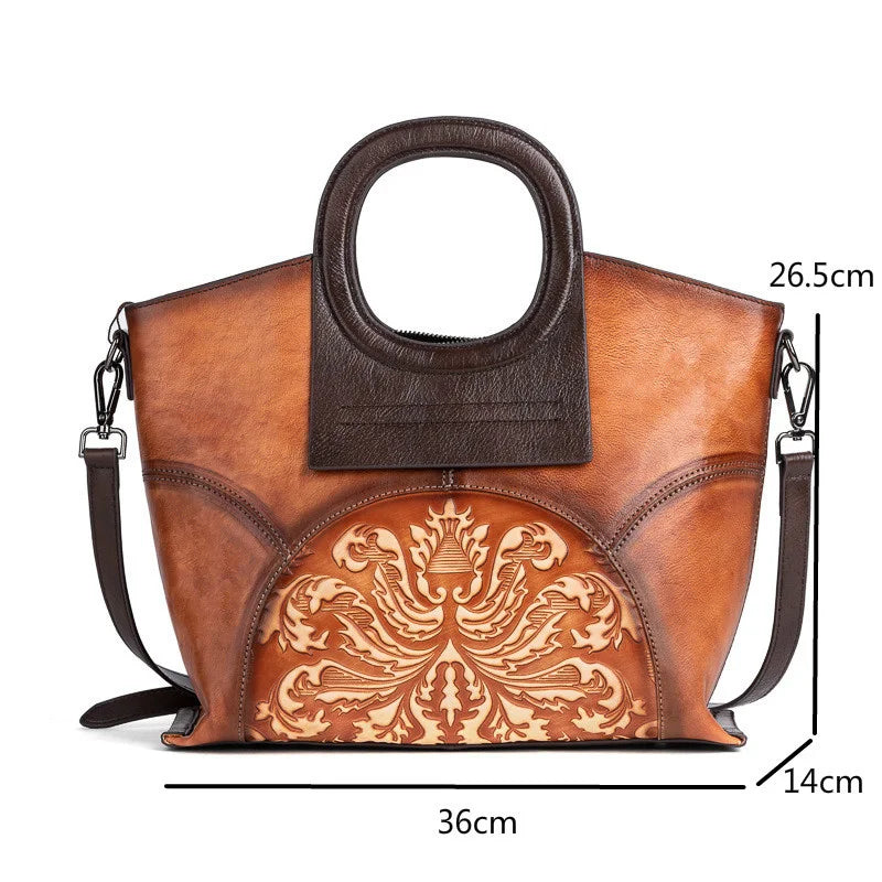 Vienna's Retro, Vintage, Genuine Leather, Trendy, Stylish, Handmade, Shoulder Bag