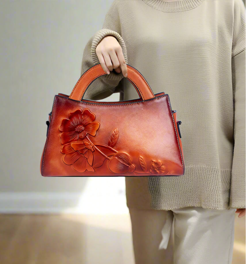 Nelly's Retro, Vintage, Genuine Leather, Trendy, Stylish, Handmade, Shoulder Bag