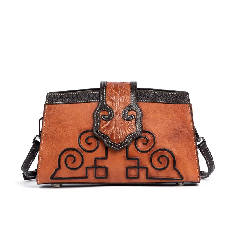 Lydia's Retro, Vintage, Genuine Leather, Trendy, Stylish, Handmade, Crossbody, Shoulder Bag