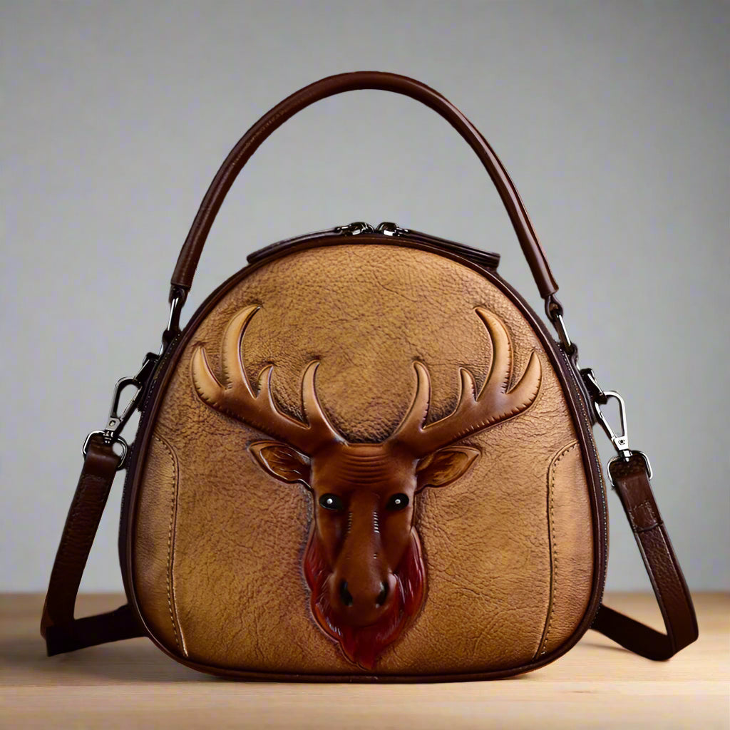 Merry's Retro, Vintage, Genuine Leather, Trendy, Stylish, Handmade, Small, Shoulder Bag