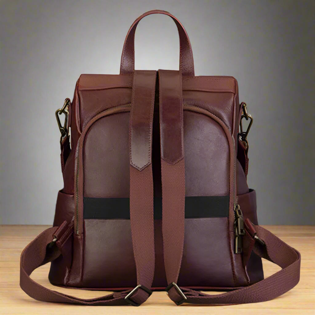 Nadine's Retro, Vintage, Genuine Leather, Trendy, Stylish, Handmade, Backpack Bag