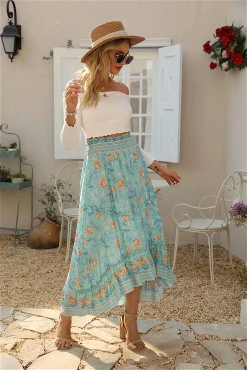 Maria's high-low boho skirt