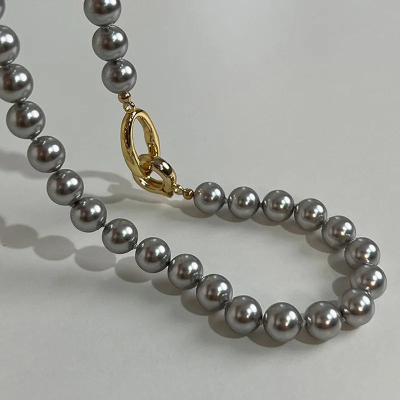 Ivanka's Pearl, Simulated, Trendy, Stylish, Vintage, Lariat, Temperament, Bead Necklace