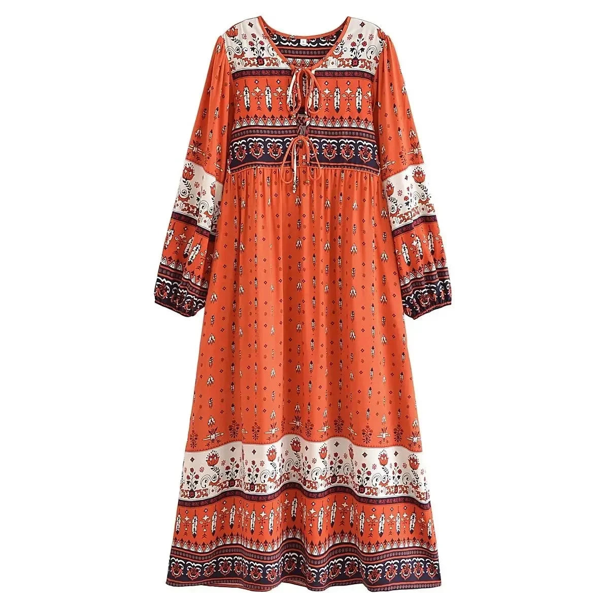 Isabellas langes Boho-Kleid 