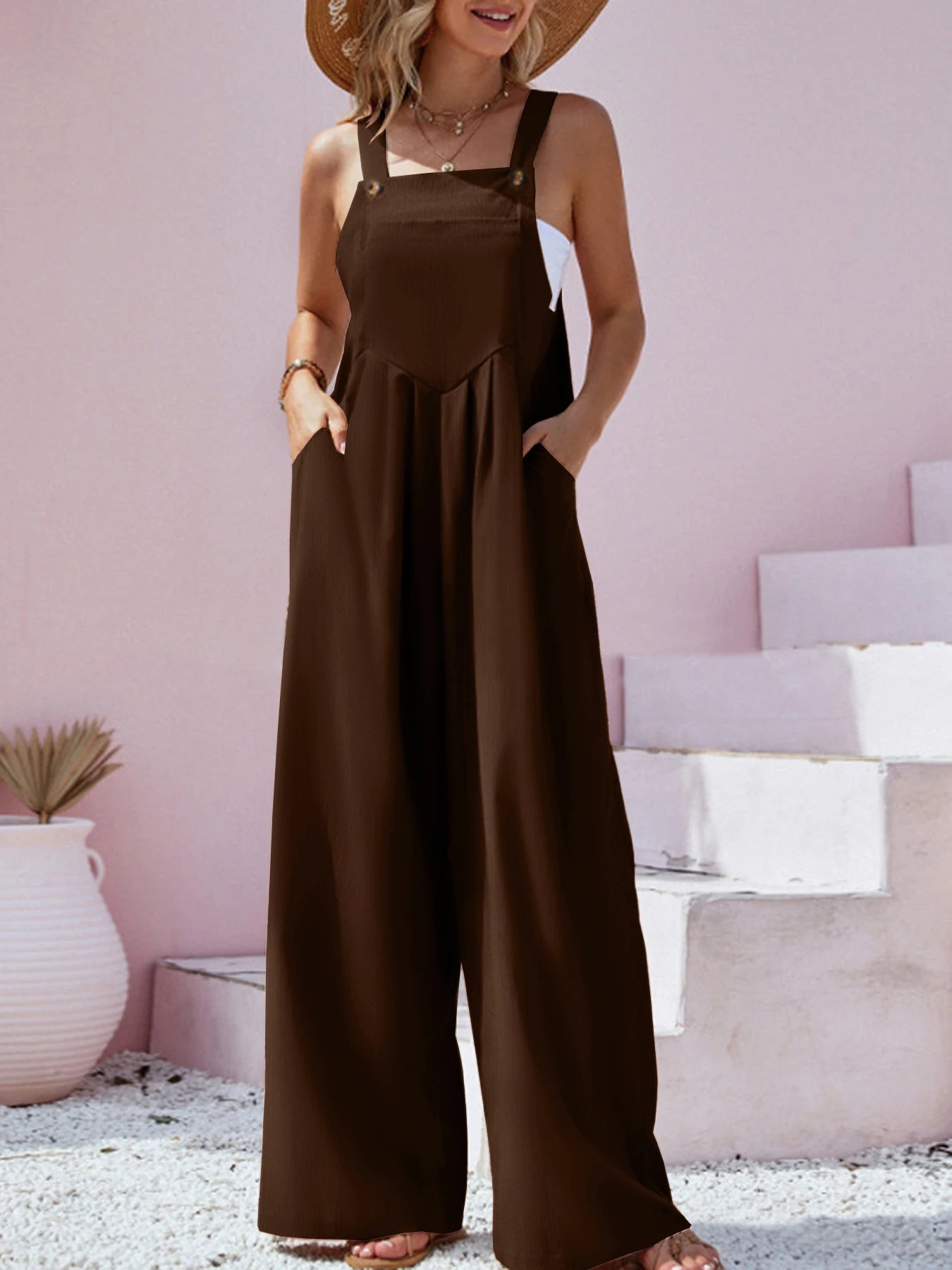 Hellen's Casual Wide Legs Jumpsuit