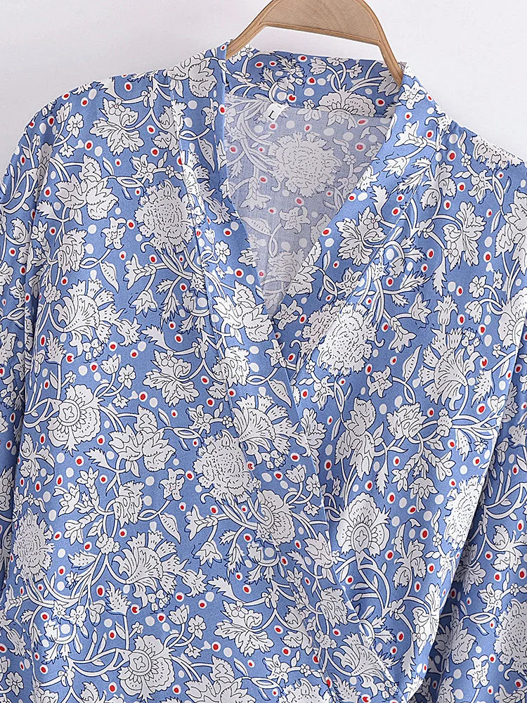 Irene's Boho, Short, Kimono, Robe, Stylish, Trendy, Printed, Hippie, Floral, Bohemian Top