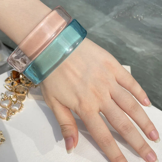 Lara's Resin open Bracelet