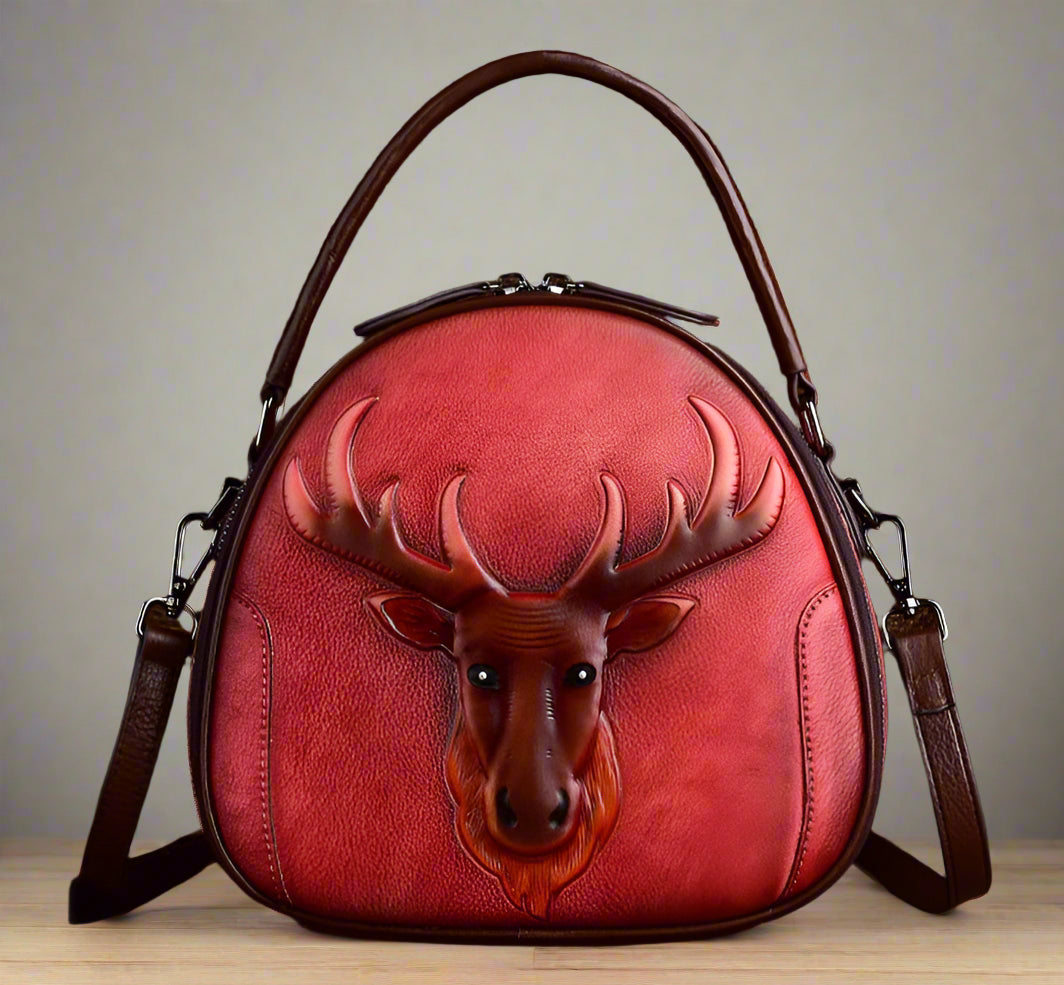 Merry's Retro, Vintage, Genuine Leather, Trendy, Stylish, Handmade, Small, Shoulder Bag