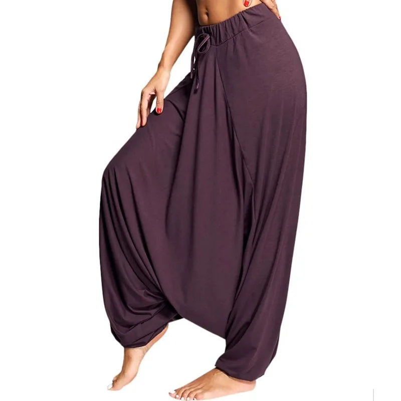 Maria's Harem yoga loose pants with elastic waist