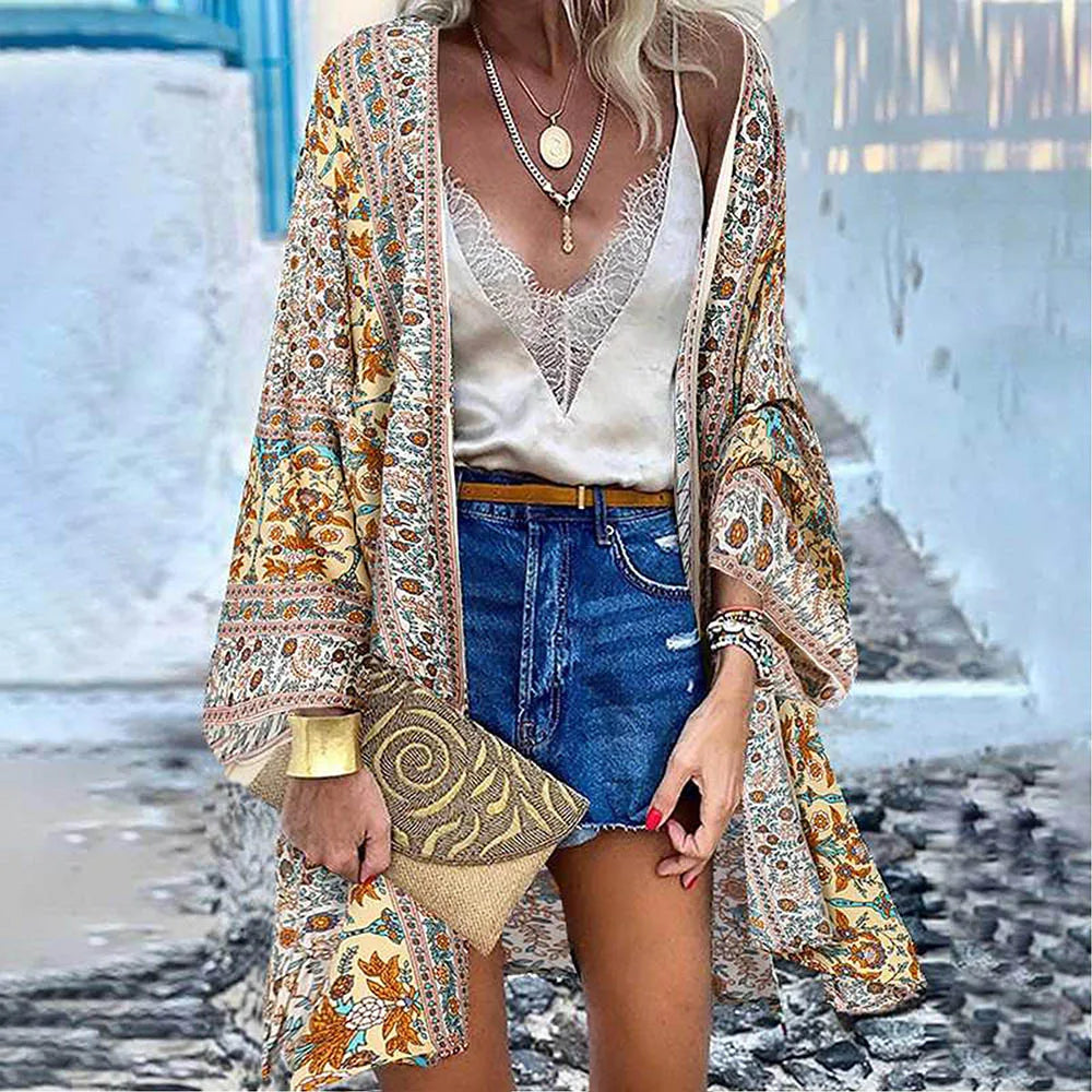 Veronica's boho open loose kimono