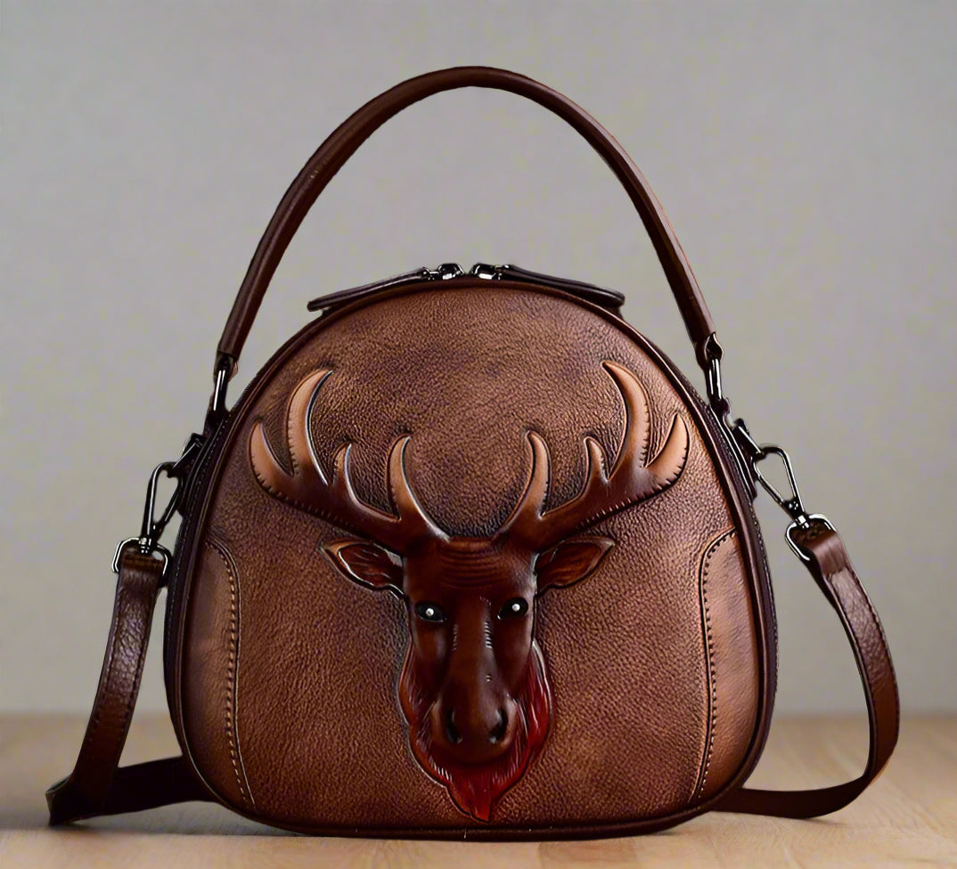 Merry's Retro, Vintage, Genuine Leather, Trendy, Stylish, Handmade, Small, Shoulder Bag