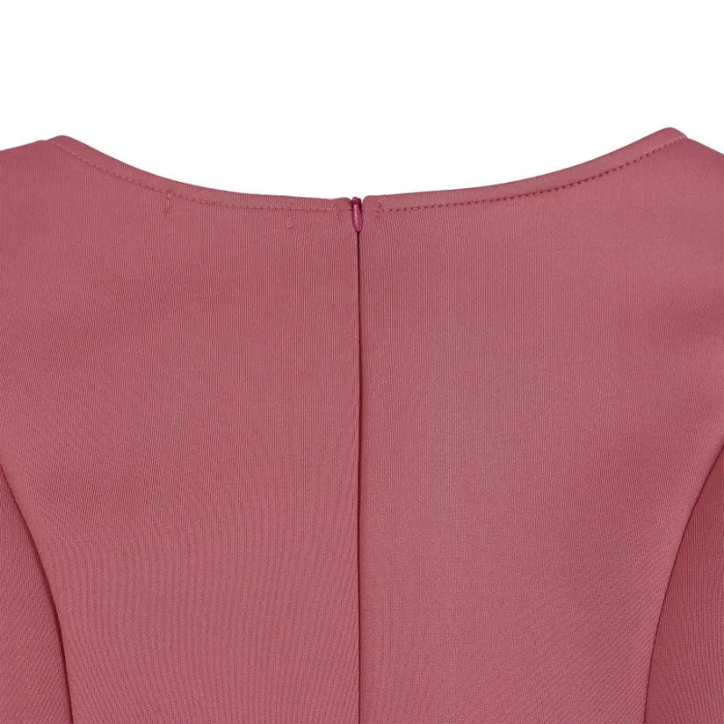 Deborah's Stylish, Formal, Trendy, A-Line, Classy, Sleeves, Belted, Midi, Office Dress