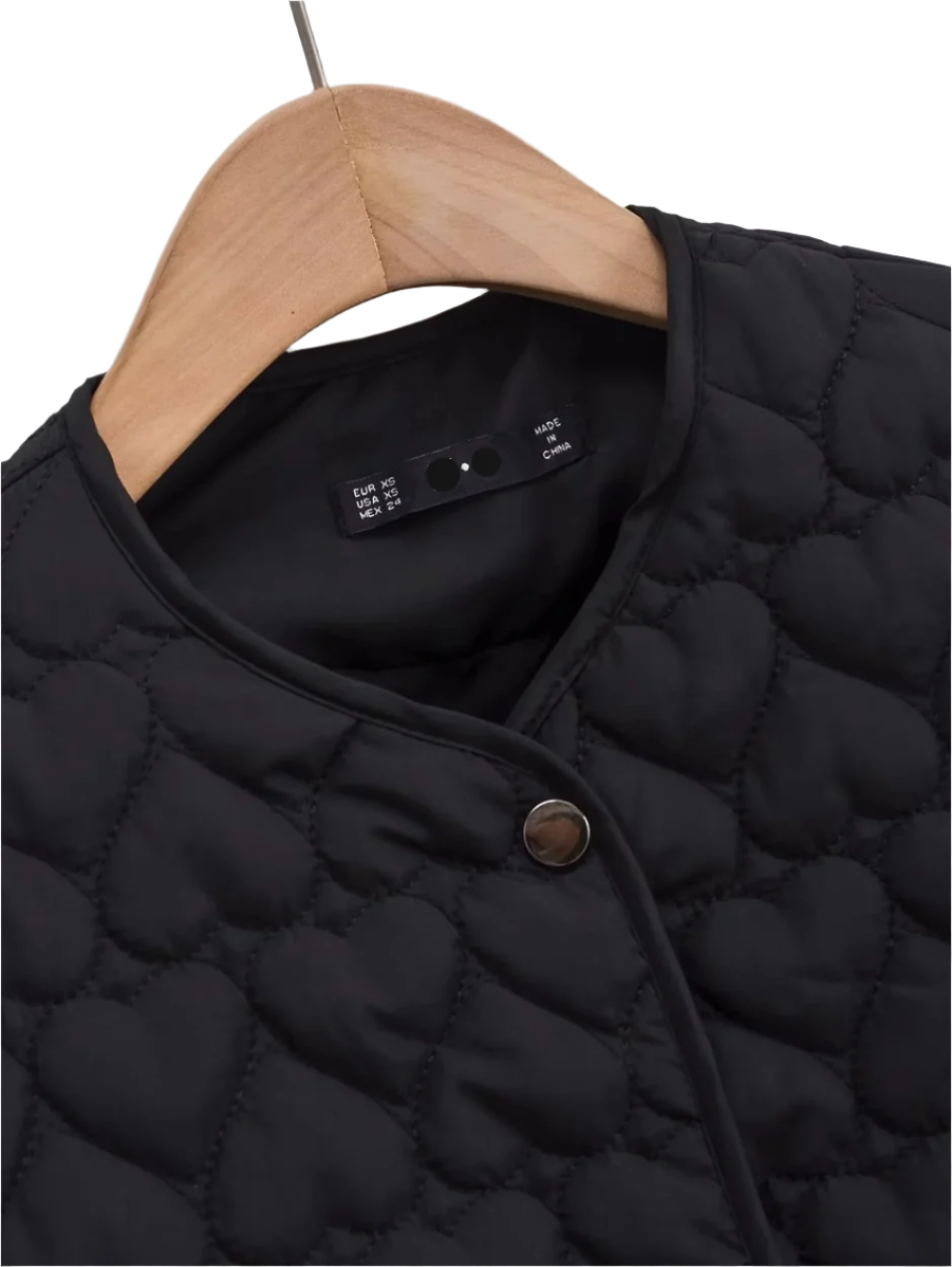 Penelope's Winter, Trendy, Stylish, Vintage, Long Sleeves, Fiber Filling, Short Jacket