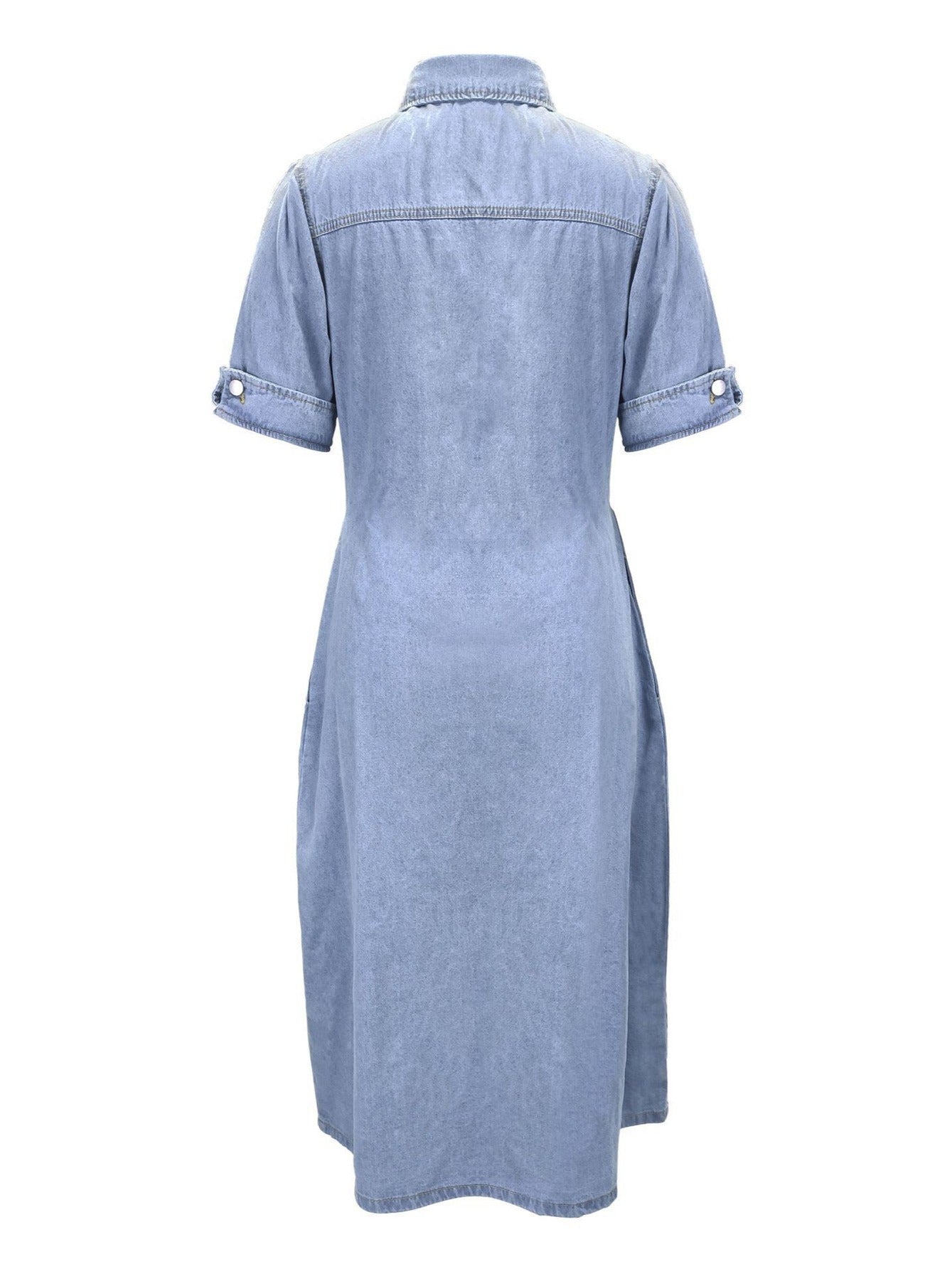 Liz's Casual Blue Denim Dress