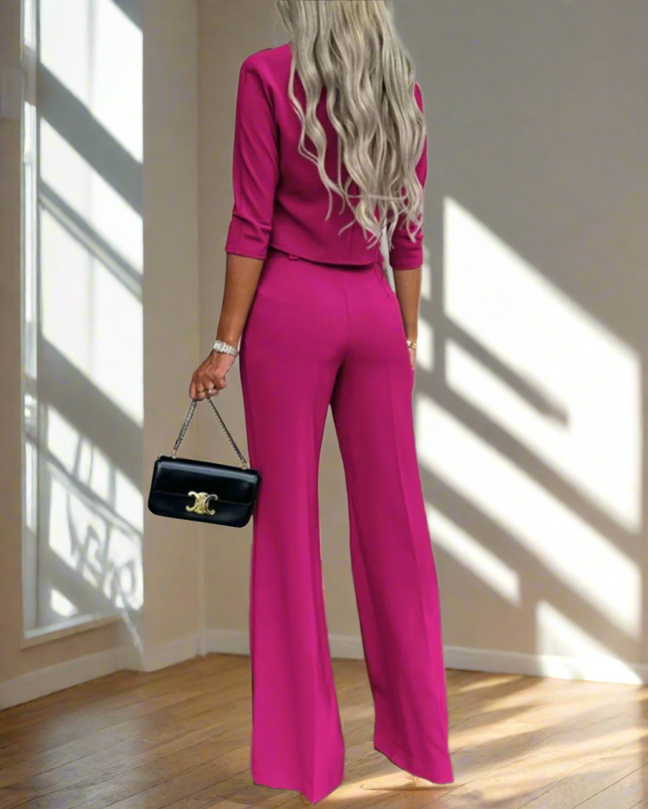 Avery's Trendy, Stylish, Elegant, Cropped, Wide Leg Pants, Multicolors, Outfit Set