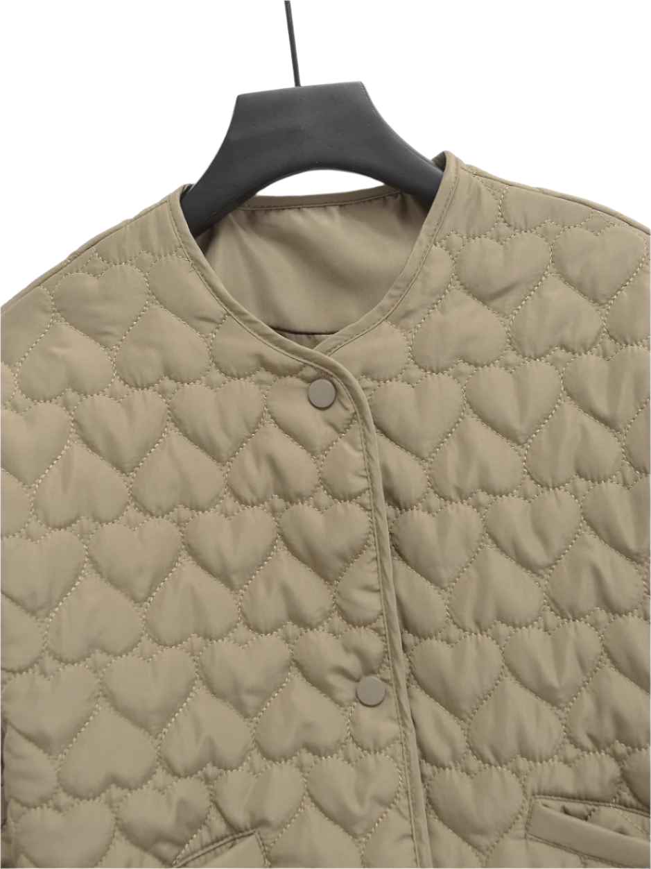 Penelope's Winter, Trendy, Stylish, Vintage, Long Sleeves, Fiber Filling, Short Jacket